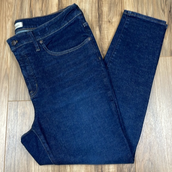 Madewell 9” Mid-rise Skinny Kingston Wash Blue Jeans, Size 16W - Picture 9 of 17